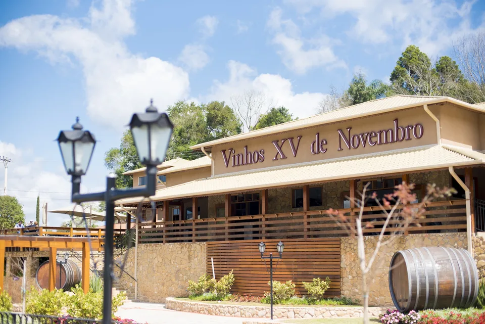 Fachada da Vinícola XV de Novembro em São Roque